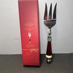 Lenox Holiday Gatherings Cold Meat Fork Stainless Steel Red Green Handle 782737. Fixed Price $15.00.
