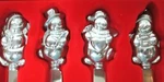 Lenox Yuletide Snowman Holiday Spreaders Christmas Cheese Set 4 Silver New Nib. Fixed Price $13.49.