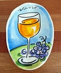 Tracy Flickinger Mud Pie Appetizer Dish Plate Vino Wine Retired. Fixed Price $6.00.