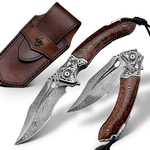 Japanese Vg 10 Damascus Steel Folding Knife, Outdoor Wilderness Survival Pock.... Fixed Price $209.17.