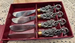 Vtg Arthur Court Grape Spreader Knives Set Of 4 Stainless/aluminum Original Box. Fixed Price $23.99.