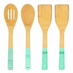 4 Pc Bamboo Spoon Spatula Wooden Set Kitchen Utensil Cooking Mix Non-stick Tools. Fixed Price $24.99.