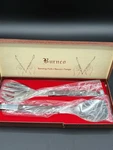Vintage 60'S Burnco Serving Fork + Spoon = Tongs Original Box Wrapped. Fixed Price $18.75.