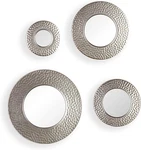 Hammered Mirror Silver Sphere Wall Art - 4 Piece Set. Fixed Price $179.99.