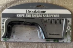 Brookstone 4-IN-1 Knife & Scissor Sharpener Manual Kitchen Tool Non-slip New Se. Fixed Price $19.00.