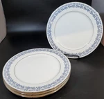 Kenmark Sego Lily Fine China #2559 Blue Flowers Set Of 4 -10 1/2" Dinner Plates. Fixed Price $39.99.