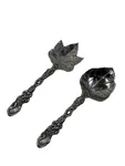 Vintage Arthur Court Aluminum Salad Servers Grape Vine Leaf Serving Set 12. Fixed Price $17.99.