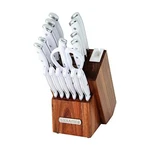 Sabatier Forged Triple Rivet Knife Block Set Built-in Edgekeeper Sharpener. Fixed Price $147.91.