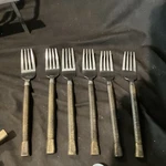 Retroneu Flatware Latitude Bronze Set Of 6 Dinner Forks 8. Fixed Price $28.00.