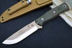 Tops Bob Fieldcraft Tan Edition - 1095 Steel / Micarta Handle Kydex Sheath. Fixed Price $220.00.