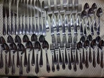 12 Person Set Hampton Silversmiths "stainless China 199 58 Pc Flatware. Fixed Price $140.00.
